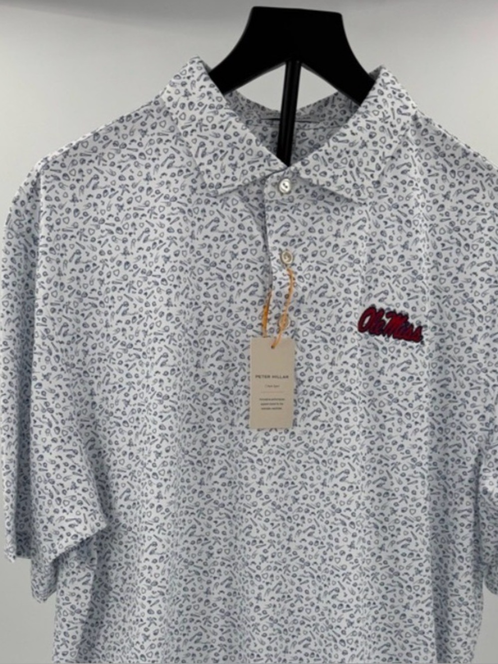 OLE MISS BASEBALL! Peter Millar "Ole Miss Batter Up" Polo - Large - NWT & Sealed